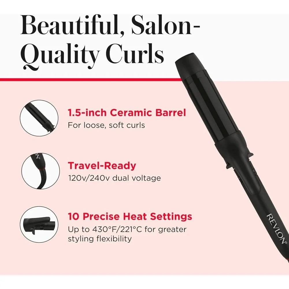 Revlon Smoothstay Coconut Oil Infused Curling Iron 1 1/2